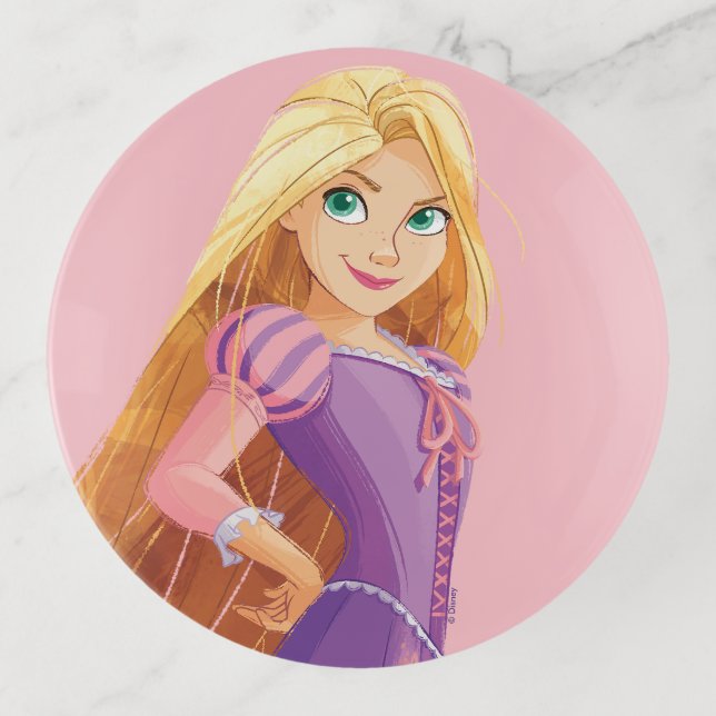 Fierce & Fearless Rapunzel Trinket Tray (Front)
