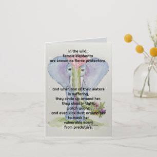 Fierce female friendship Folded Thank You Card