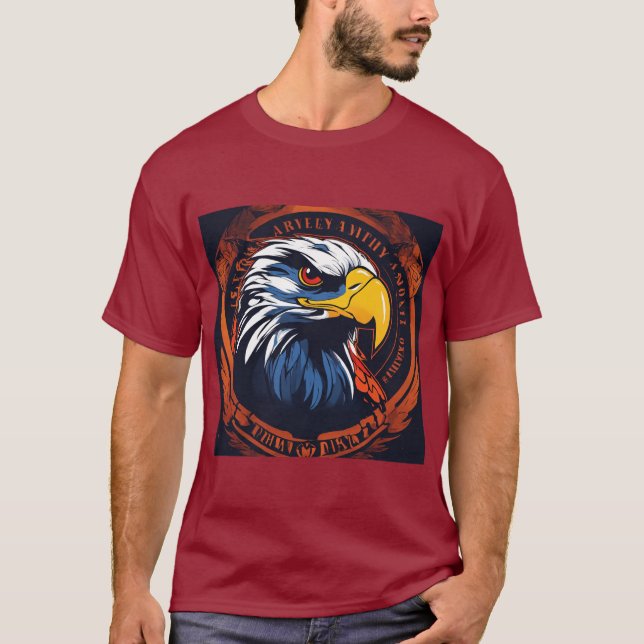 Fierce & Feminine Eagle: Bold Harley-Inspired T-Shirt (Front)