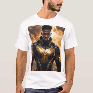 Fierce Flame-Scales Superhero Design T-Shirt