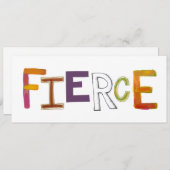 Fierce fun colorful art words strong bold brave (Front/Back)