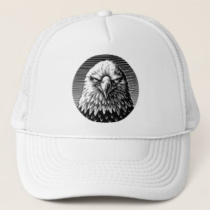 Fierce Fury: The Powerful Gaze of an Eagle Trucker Hat