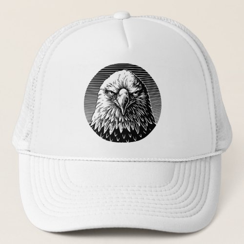 Fierce Fury The Powerful Gaze of an Eagle Trucker Hat