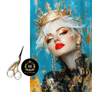 Fierce Gold Queen Abstract Art Decoupage Tissue Paper