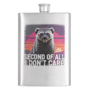 Fierce Honey Badger "I Don't Care" Flask