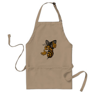 Fierce Hornet Mascot Angry Yellow Adult Apron