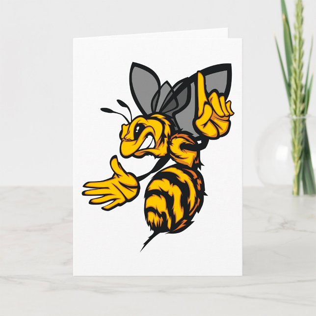 Fierce Hornet Mascot Angry Yellow Card (Creator Uploaded)