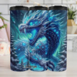 Fierce Ice Dragon in Forest Thermal Tumbler