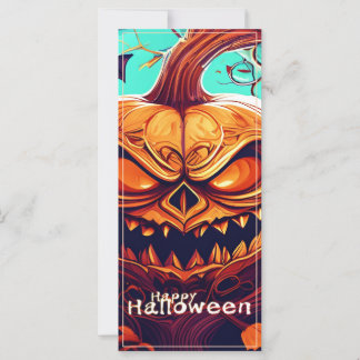 Fierce Jack-o-Lantern Bat Halloween Art