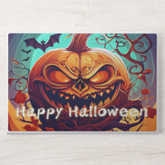 Fierce Jack-o-Lantern Bat Halloween Art HP Laptop Skin