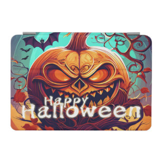 Fierce Jack-o-Lantern Bat Halloween Art iPad Mini Cover