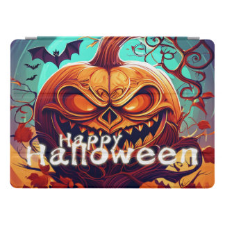 Fierce Jack-o-Lantern Bat Halloween Art iPad Pro Cover