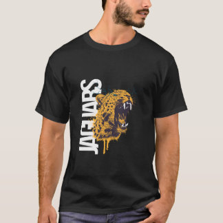 Fierce Jaguar Wild Animal Roaring Jaguar With Vert T-Shirt