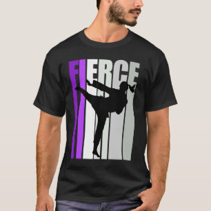 Fierce Karate Birthday Colorful Black Belt Practic T-Shirt