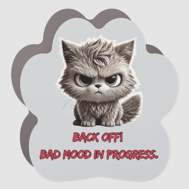 Fierce Kitty Attitude Car Magnet (Front)