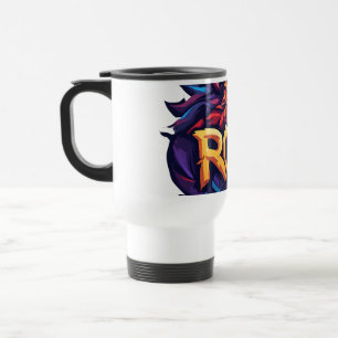 Fierce Lion Roar Motivational Colorful Wildlife Ar Travel Mug