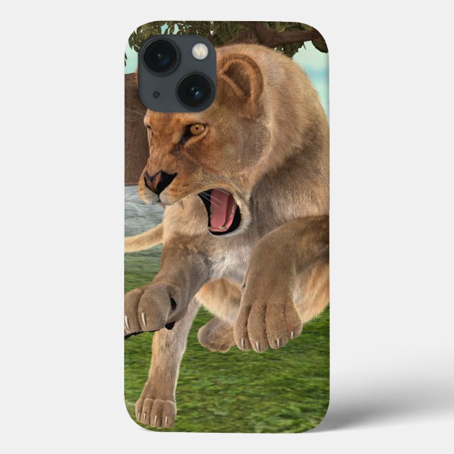 Fierce Lioness Jungle Adventure Art Case-Mate iPhone Case (Back)