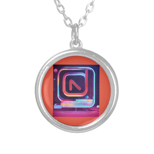 Fierce Logo for Informational Channel on Tik-Tok Silver Plated Necklace (Front)