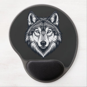 Fierce Lone Wolf Head Graphic Ergonomic Gel Mousep Mouse Pad