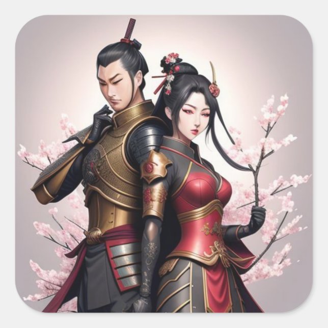 Fierce Love, Soft Edges. Square Sticker (Front)