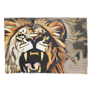 Fierce Majestic Lion - King Of The Beasts Pillow Case