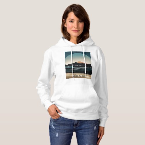 Fierce Minimalist Monta beach Ocean Wave Logo _ Hoodie