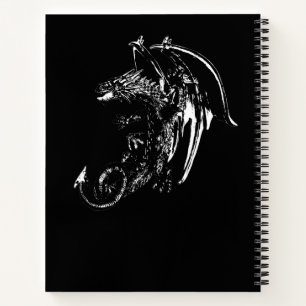 Fierce Mythical Dragon Cosmic Night Sky Esthetic  Notebook