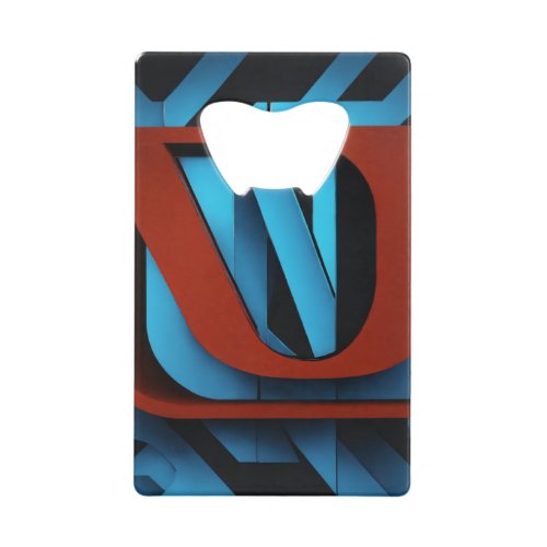 Fierce Netflix Logo on Black and Blue Background_ Credit Card Bottle Opener