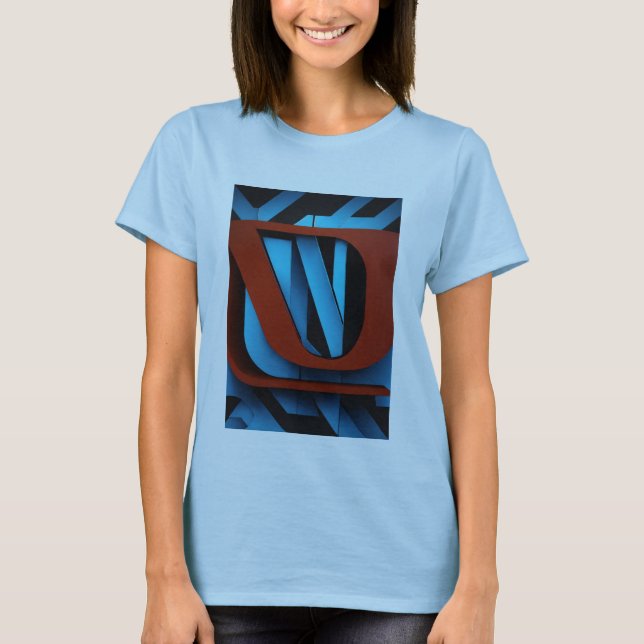 Fierce Netflix Logo on Black and Blue Background-  T-Shirt (Front)