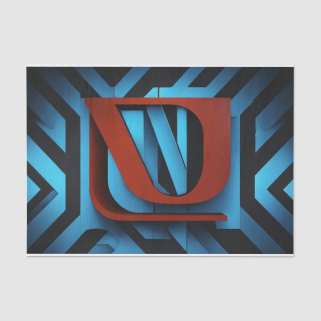 Fierce Netflix Logo on Black and Blue Background- Tissue Paper (Front)