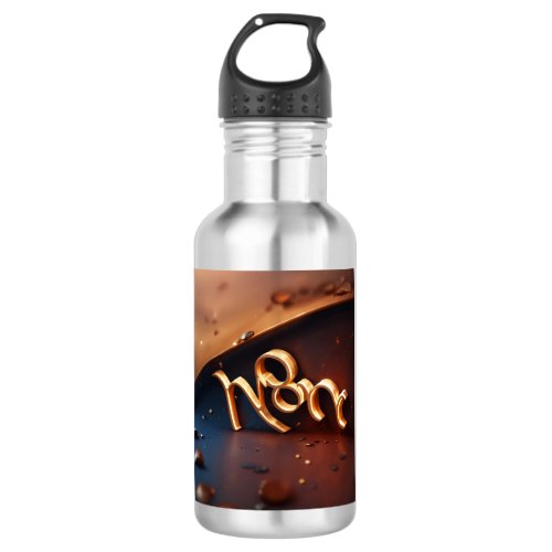 Fierce Noor 3D Logo Design for 18_oz Stainless Steel Water Bottle