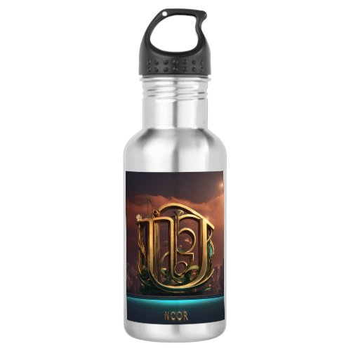 Fierce Noor 3D Logo Design for 18_oz Stainless Steel Water Bottle