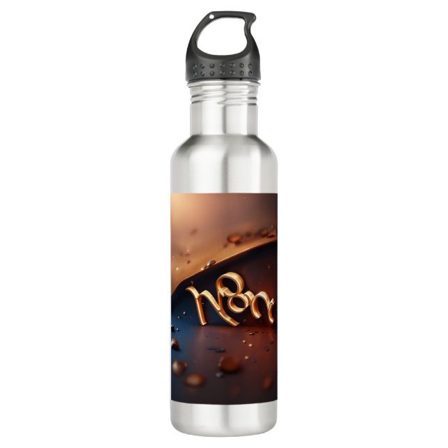 Fierce "Noor" 3D Logo Design for 24-0z Stainless Steel Water Bottle (Front)