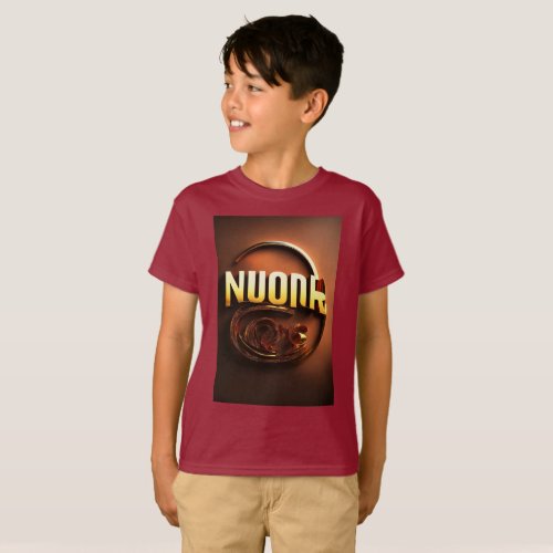 Fierce Noor 3D Logo Design for Boys T_Shirt