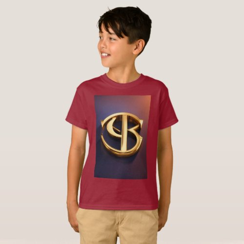 Fierce Noor 3D Logo Design for Boys T_Shirt