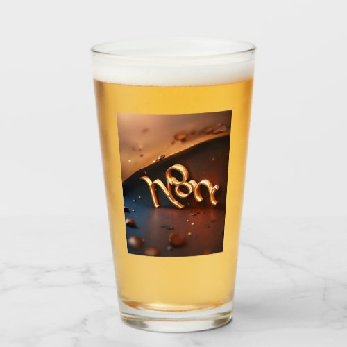 Fierce Noor 3D Logo Design for Drinking Glass