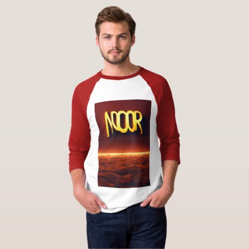 Fierce Noor 3D Logo Design for Half Sleeve T_Shirt