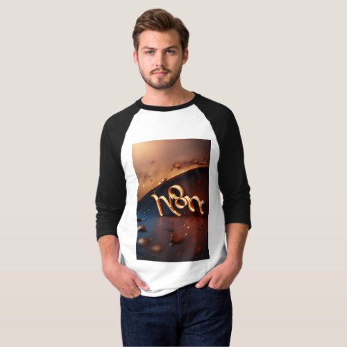 Fierce Noor 3D Logo Design for Half_Sleeve T_Shirt