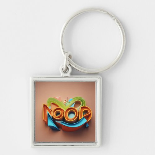 Fierce Noor 3D Logo Design for  Keychain