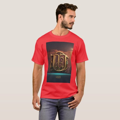 Fierce Noor 3D Logo Design for  Mens T_Shirt