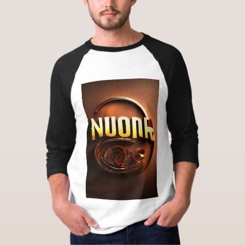 Fierce Noor 3D Logo Design for Mens   T_Shirt