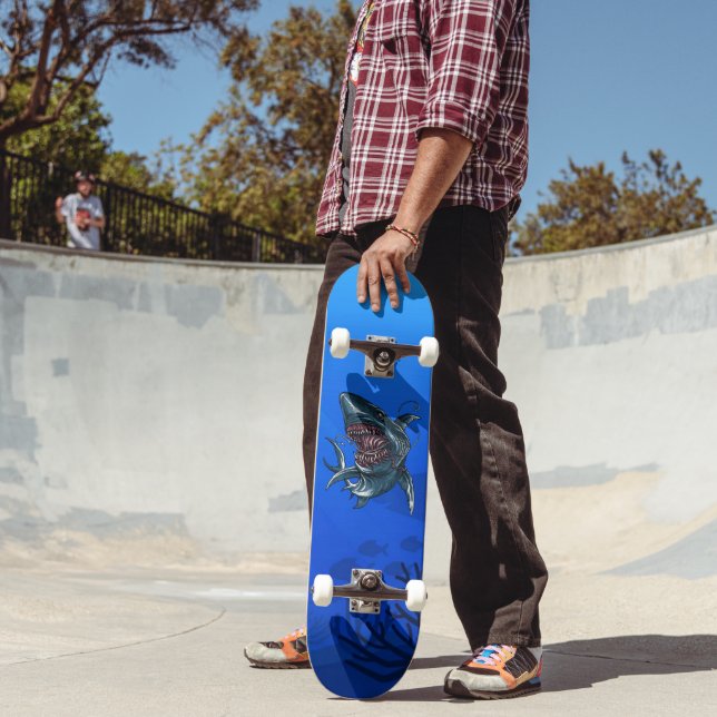 Fierce Ocean Shark Scary Fun Skateboard (Outdoor 2)