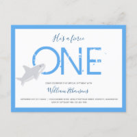 Fierce One Shark Animal First Birthday  Invitation