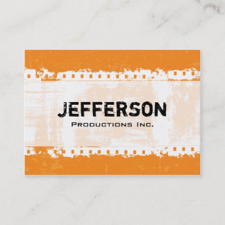 Fierce Orange Grunge Large Company Business Card