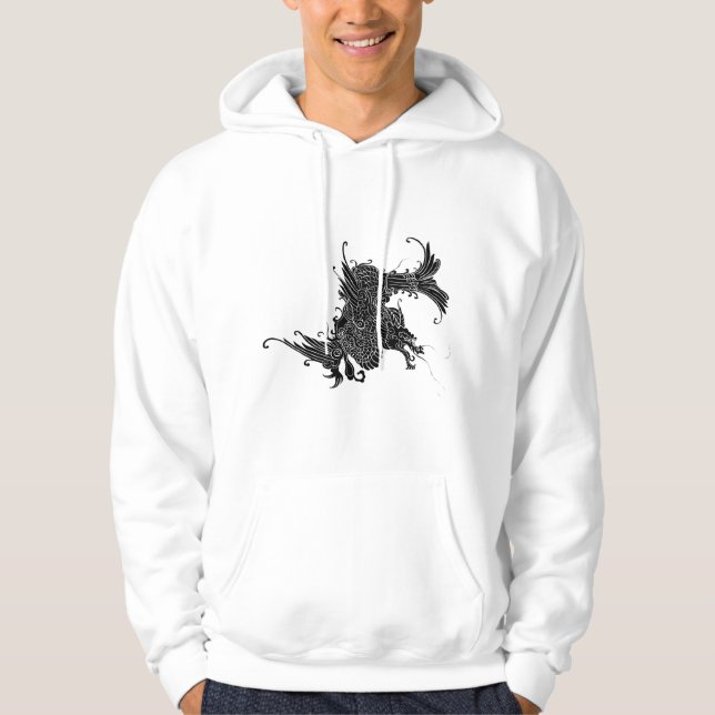 Fierce Oriental Dragon  Hoodie (Front)