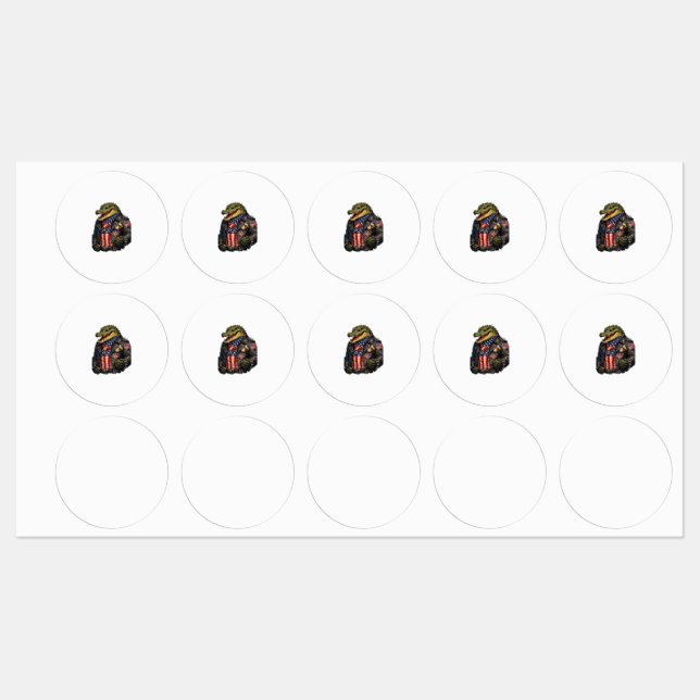 Fierce Patriotic Alligator Biker Leather Jacket St Labels (Sheet)