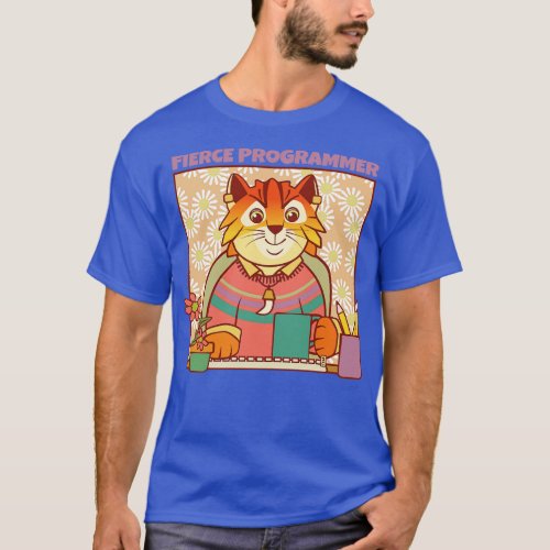 Fierce Programmer Tiger Cat T_Shirt