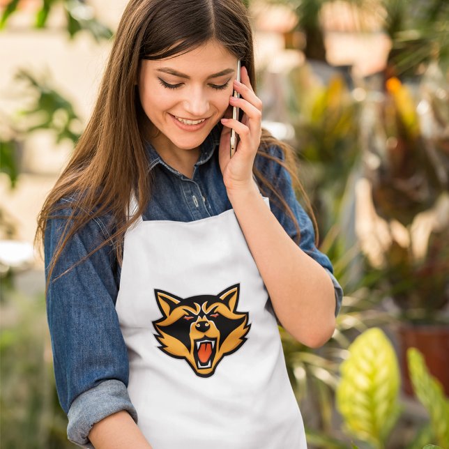 Fierce Raccoon Mascot Bold Wild Animal Graphic  Adult Apron (Creator Uploaded)