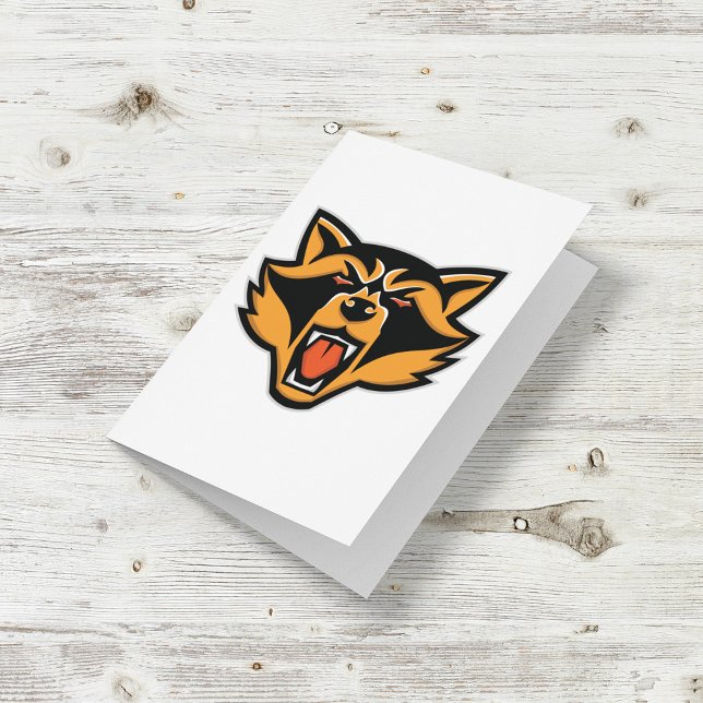 Fierce Raccoon Mascot Bold Wild Animal Graphic  Card (Creator Uploaded)
