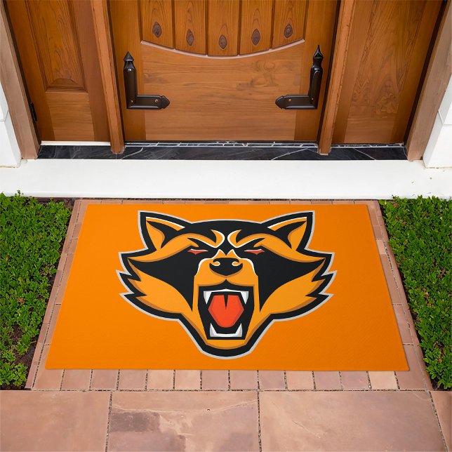 Fierce Raccoon Mascot Bold Wild Animal Graphic  Doormat (Creator Uploaded)